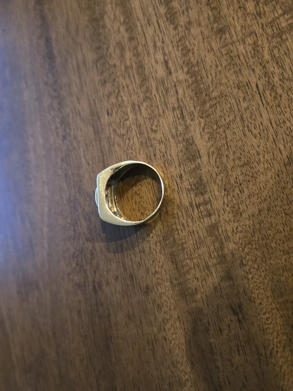 Men's Silver-Tone Ring with Clear Center Stone and Pavé Accents